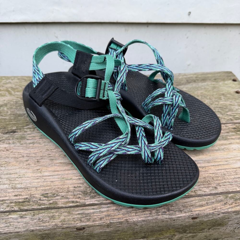 Chaco Womens ZX/2 Classic Sports Hiking Sandal Green Toe Loop J105490 Size 8